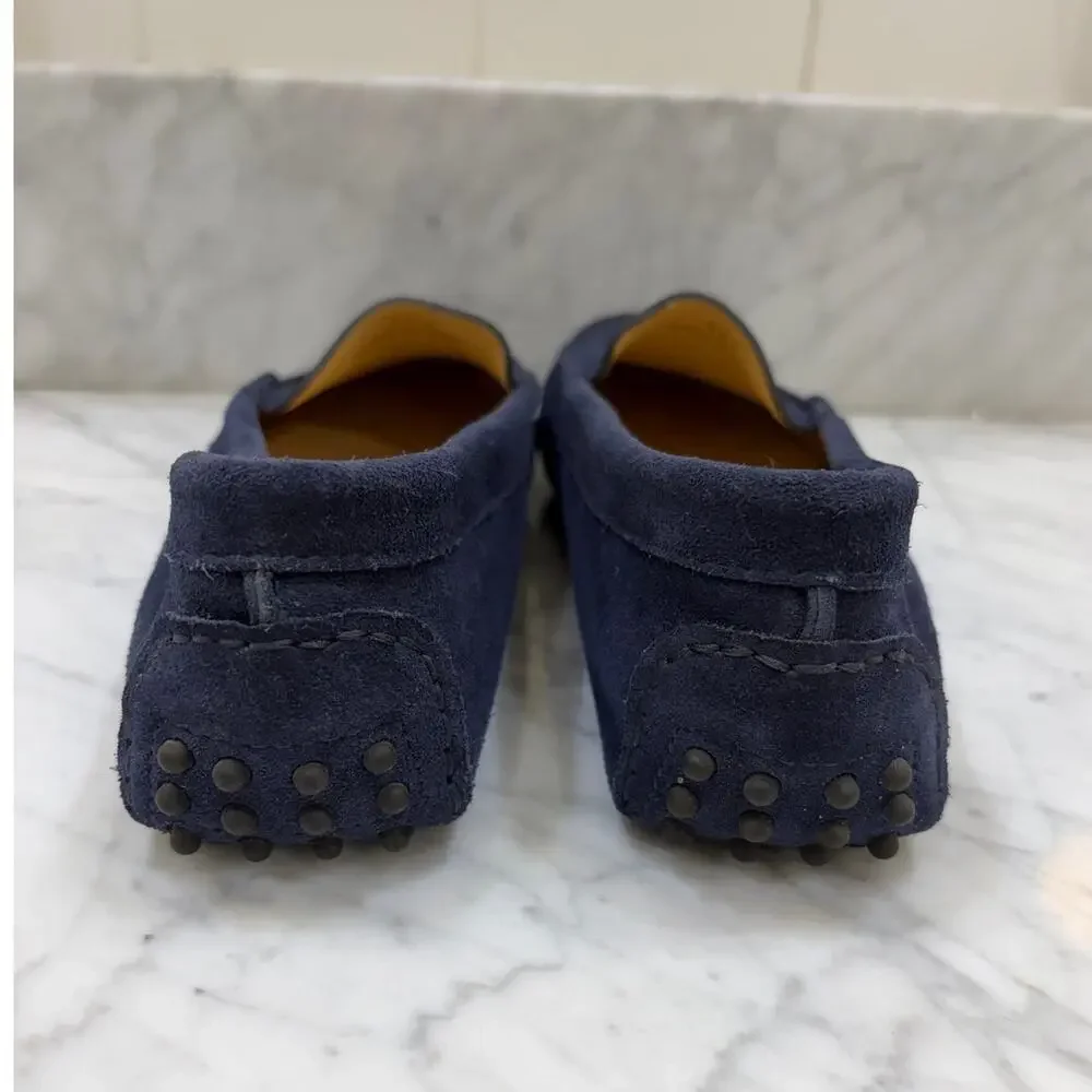 M. Gemi The Feliz Blue Suede Moccasin Loafers